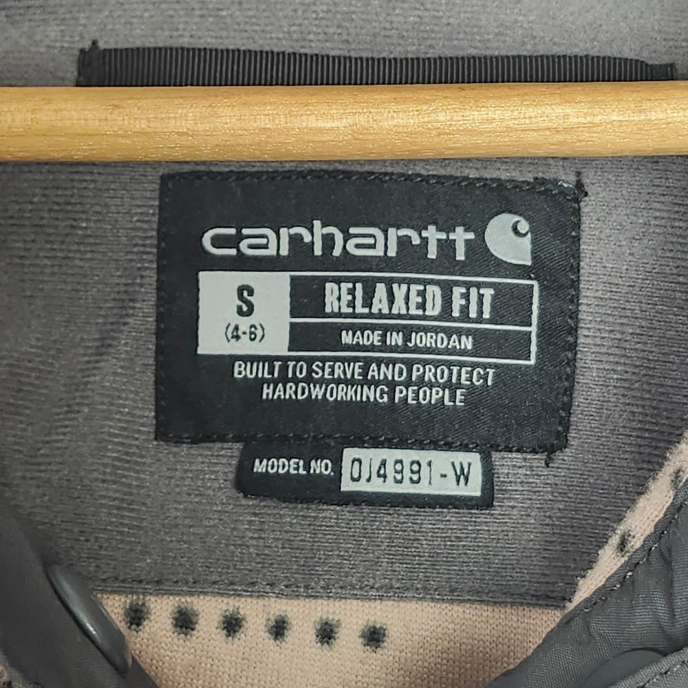Carhartt Aztec Geometric Fleece Pullover Jacket Size Small Relaxed Fit 104922 - Picture 3 of 8